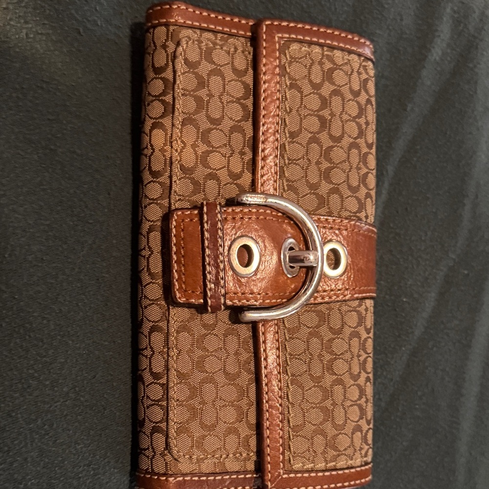 Coach Brown and Tan Wallet